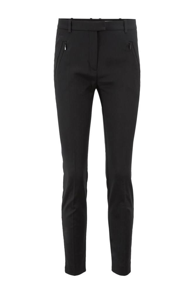 Hugo Boss Slim-fit trousers Svarte | MKQpkVrW