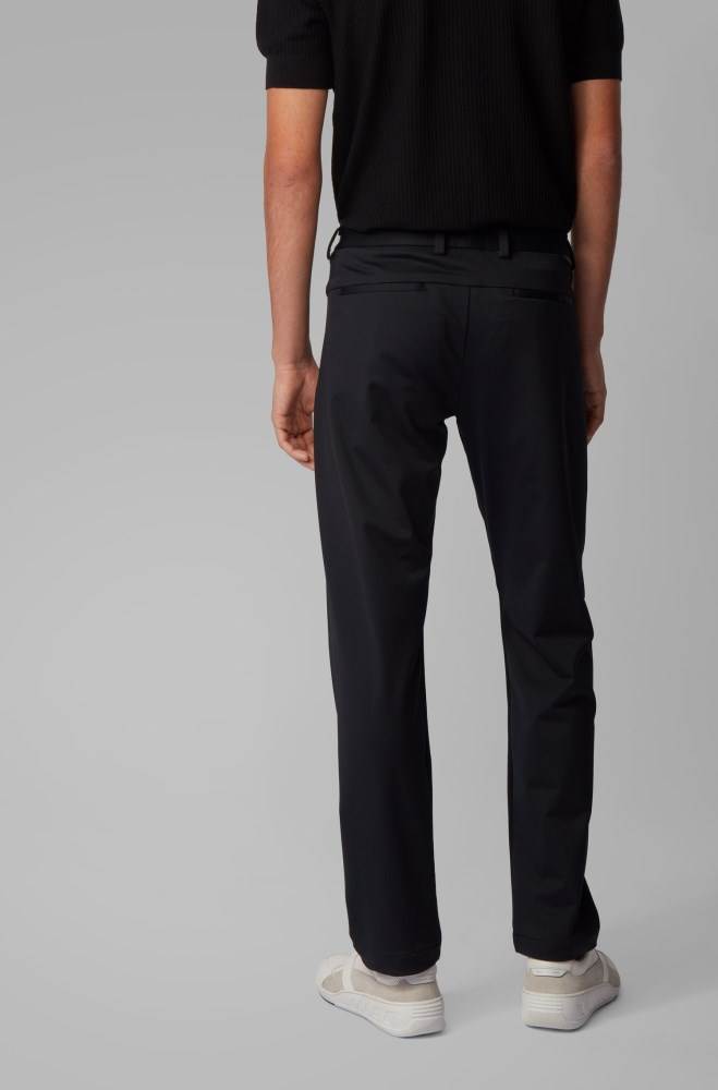 Hugo Boss Slim-fit trousers Svarte | ZXTqGQak