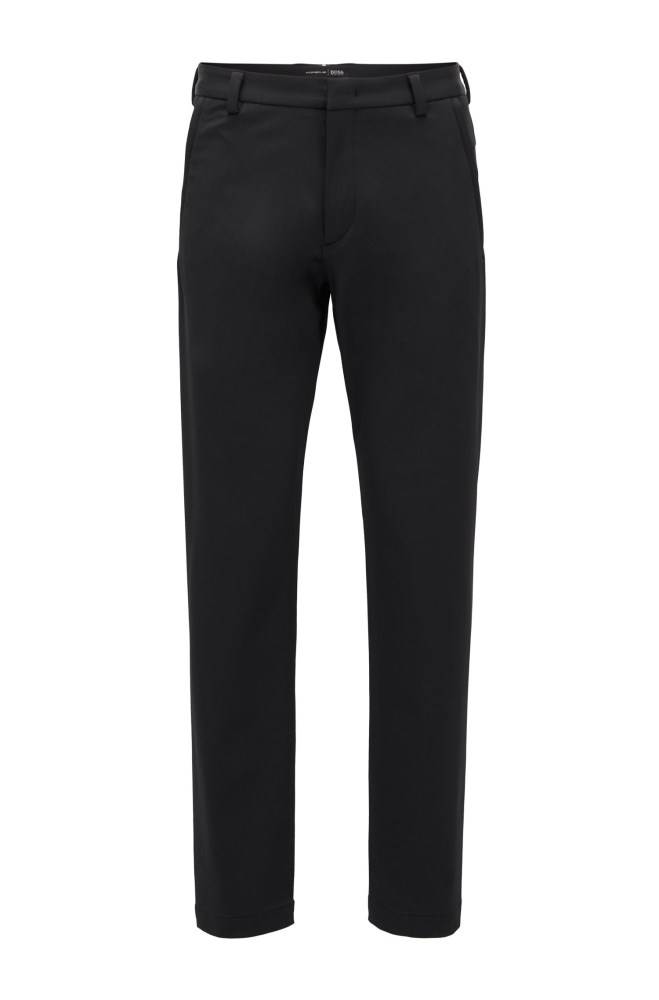 Hugo Boss Slim-fit trousers Svarte | ZXTqGQak