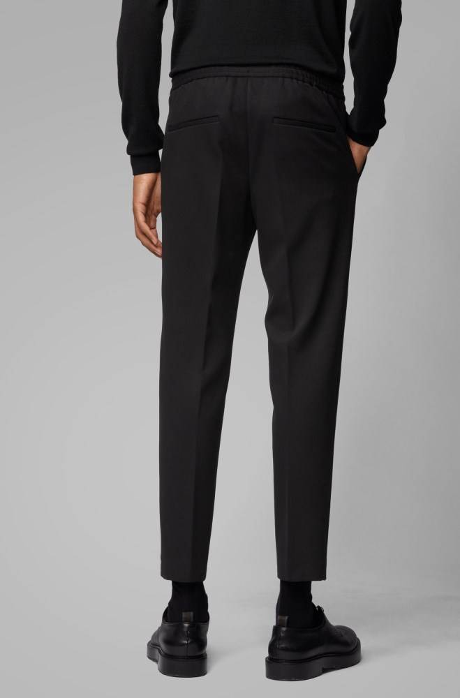 Hugo Boss Slim-fit trousers Svarte | duxFcKwU