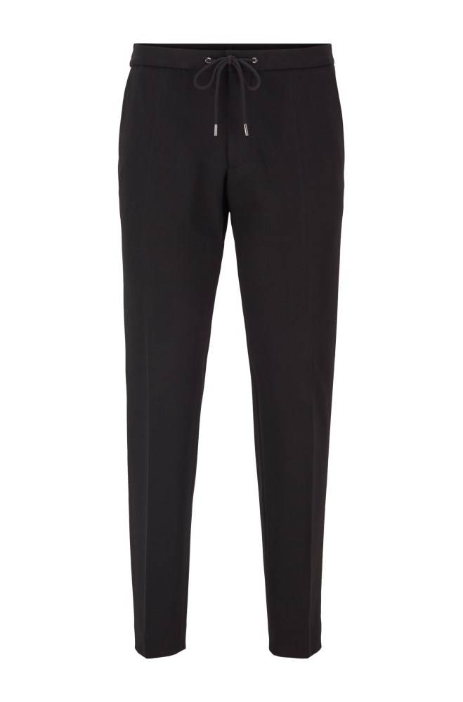 Hugo Boss Slim-fit trousers Svarte | duxFcKwU