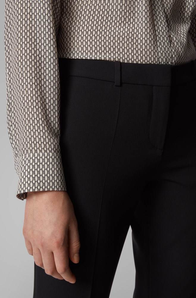 Hugo Boss Slim-fit trousers Svarte | uN1IakB8