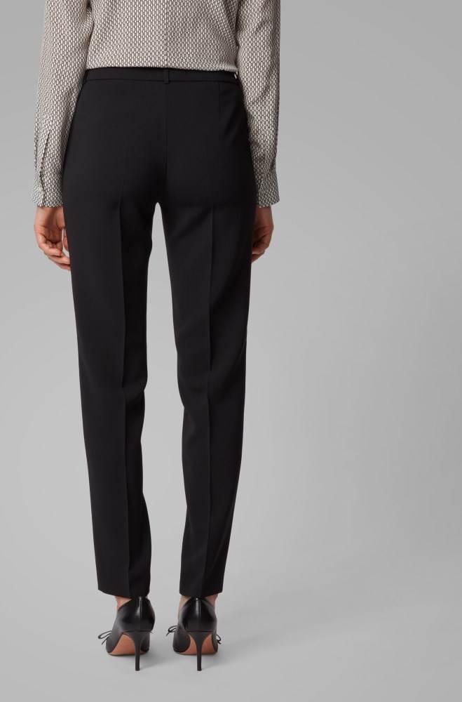 Hugo Boss Slim-fit trousers Svarte | uN1IakB8