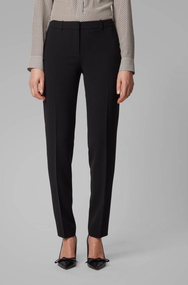 Hugo Boss Slim-fit trousers Svarte | uN1IakB8