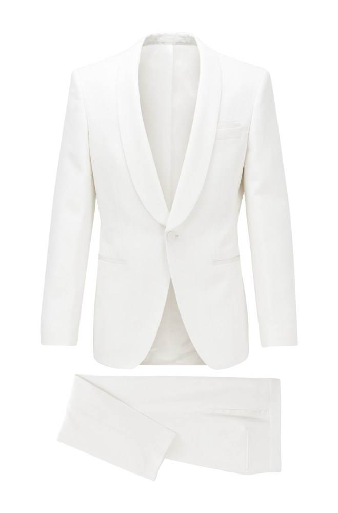 Hugo Boss Slim-fit tuxedo Hvite | 4YcmFgQi