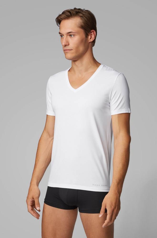 Hugo Boss Slim-fit underwear T-shirt Hvite | HTgOTU1i