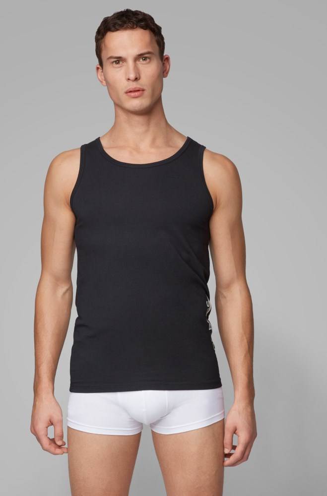 Hugo Boss Slim-fit vest Svarte | 8NwcM9G3