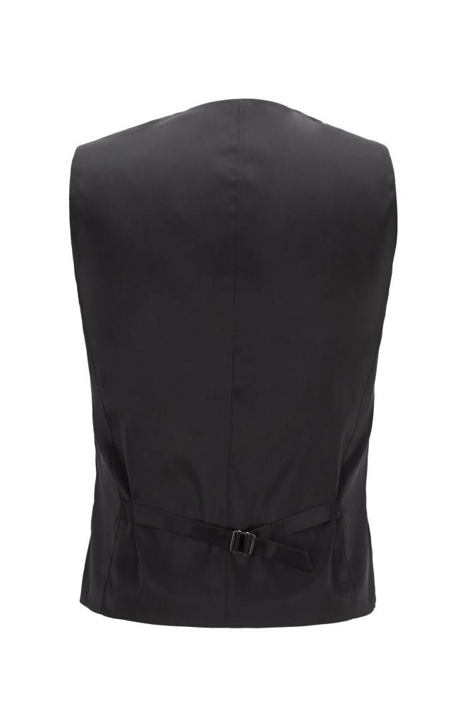 Hugo Boss Slim-fit waistcoat Svarte | 5RzYKmI4