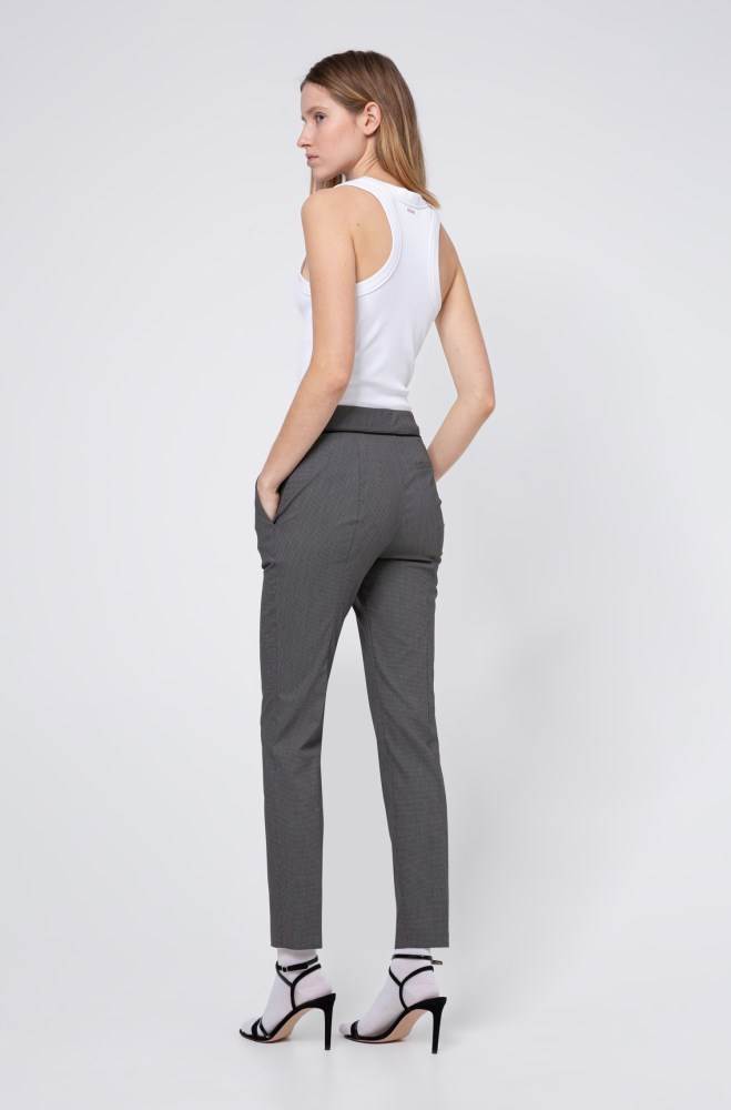 Hugo Boss Slim-leg cropped trousers Patterned | xNBjzySW