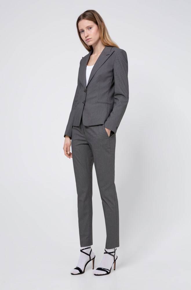 Hugo Boss Slim-leg cropped trousers Patterned | xNBjzySW