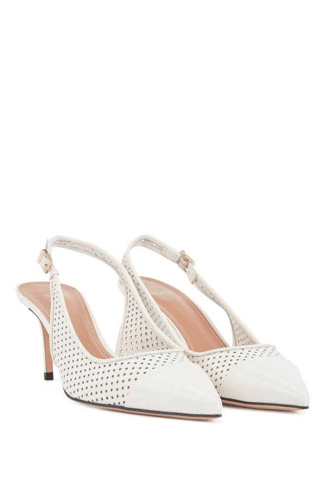 Hugo Boss Slingback pumps Hvite | qMwwCpvB