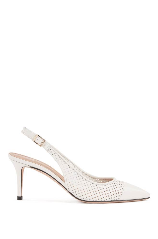 Hugo Boss Slingback pumps Hvite | qMwwCpvB