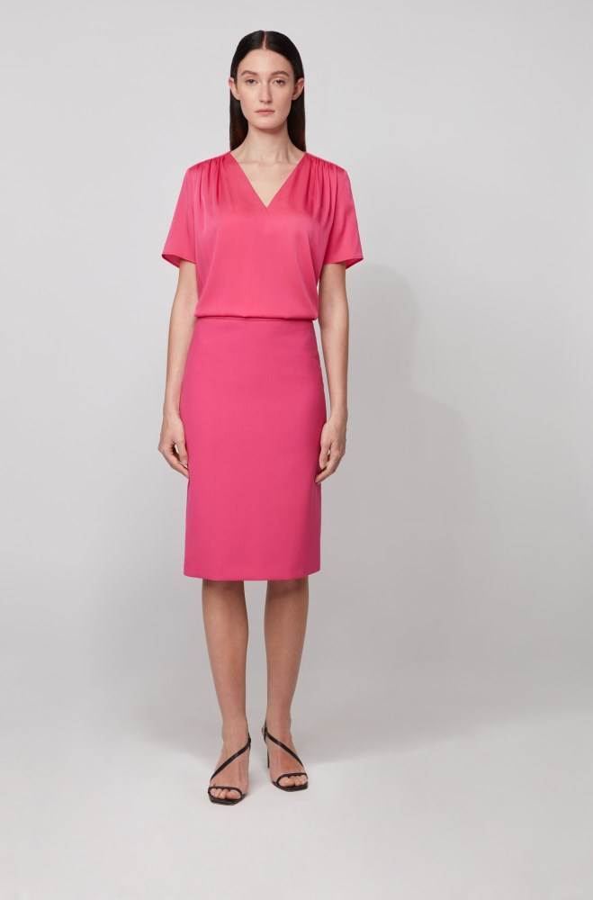 Hugo Boss Slip-on blouse Rosa | lbZ9Y4ot