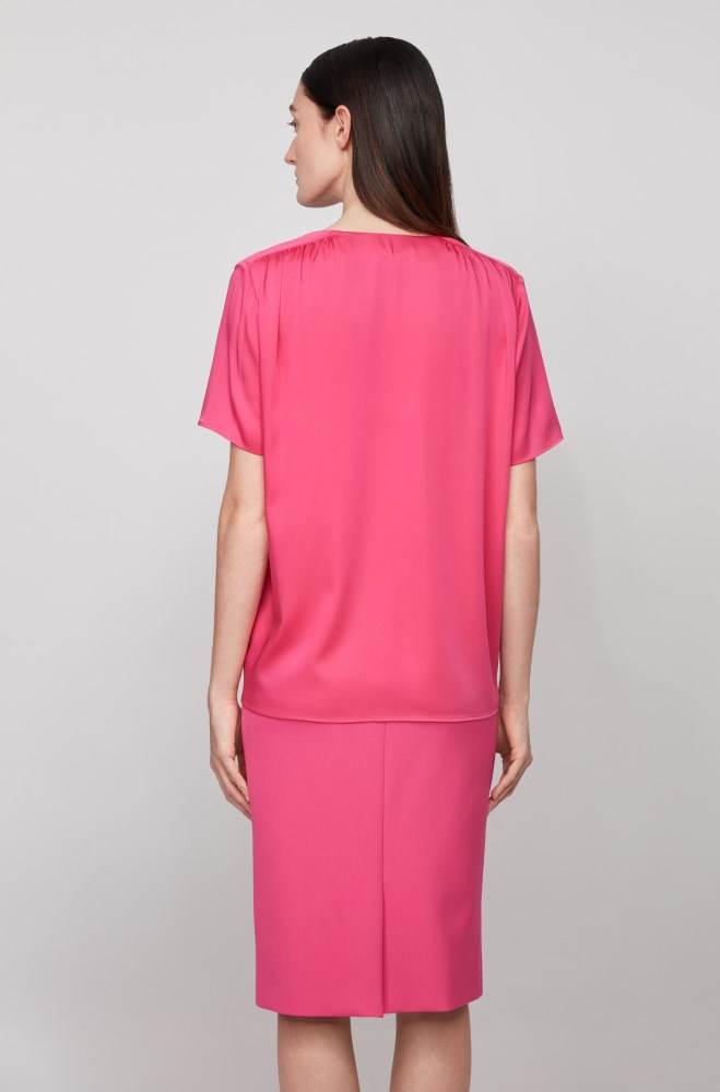 Hugo Boss Slip-on blouse Rosa | lbZ9Y4ot