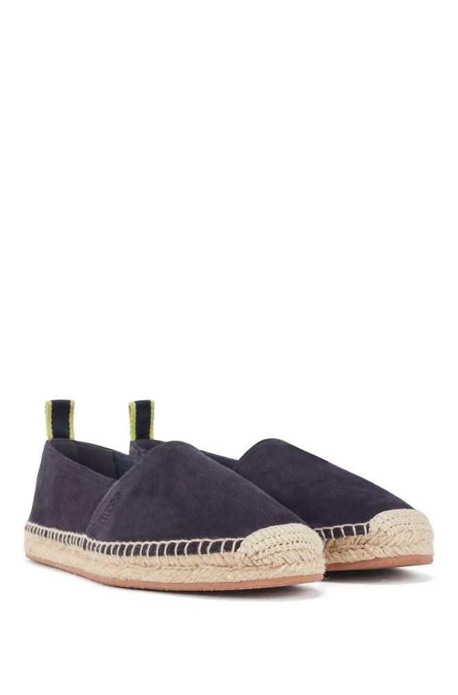 Hugo Boss Slip-on espadrilles Mørke Blå | XniWoGvV