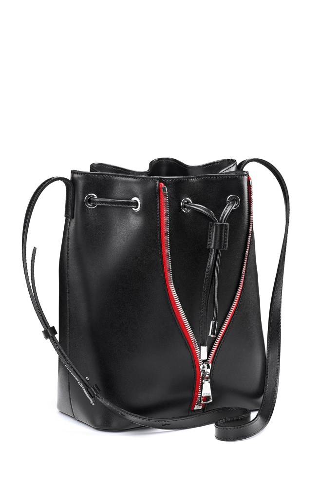 Hugo Boss Smooth-leather bucket bag Svarte | T7bPBSab