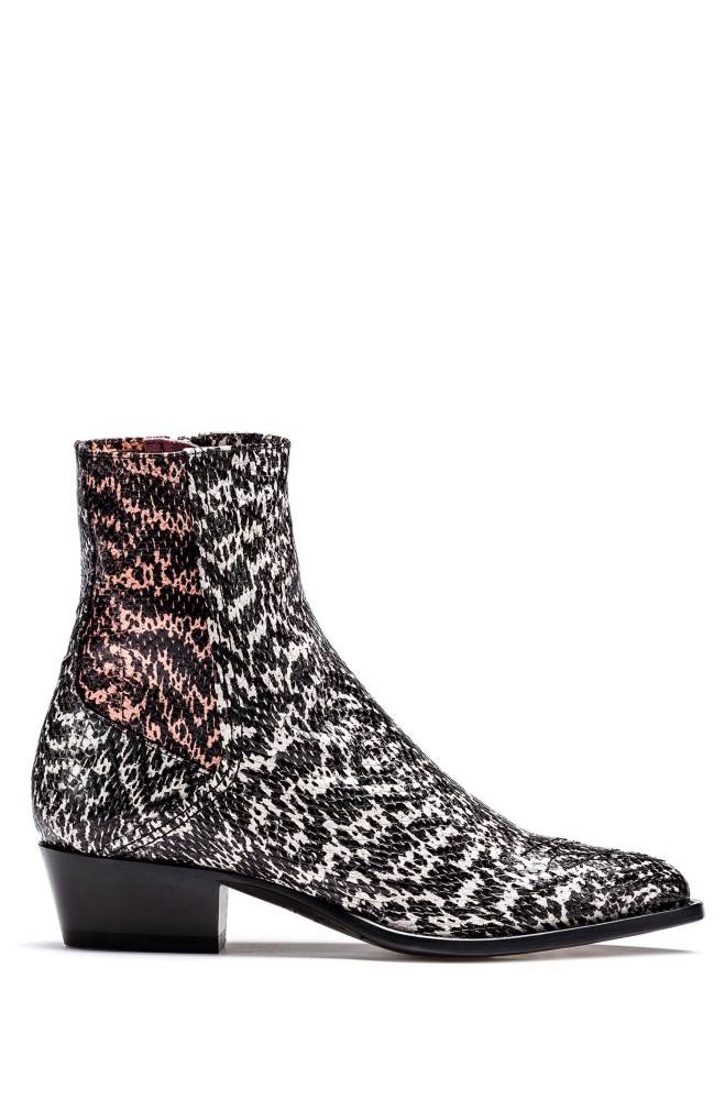 Hugo Boss Snakeskin-print booties Patterned | ZSlUQZzh