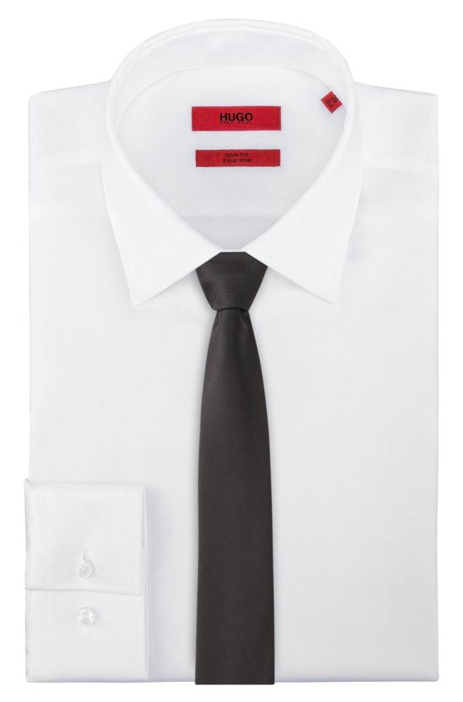 Hugo Boss Solid-tone tie Svarte | LiN7QnDh