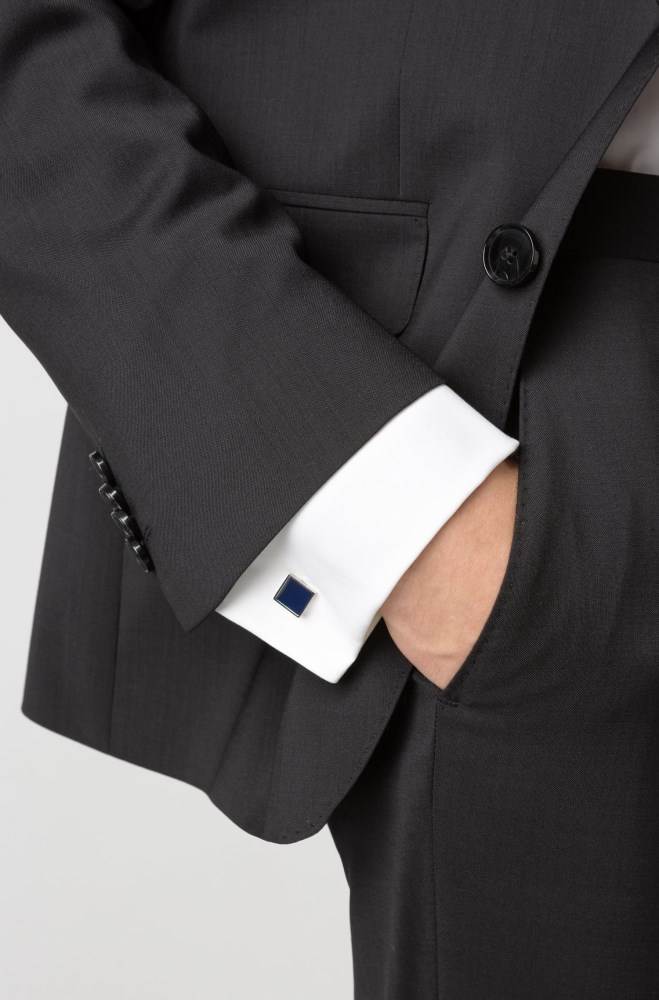 Hugo Boss Square cufflinks Mørke Blå | Iow9cLw2