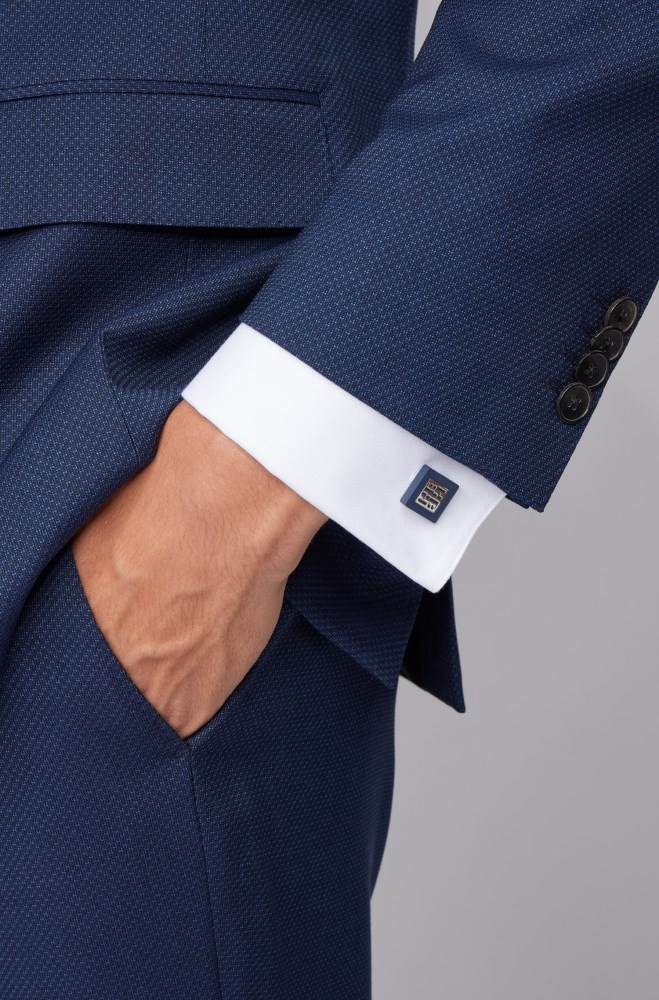 Hugo Boss Square cufflinks Mørke Blå | Z8fvZU5o