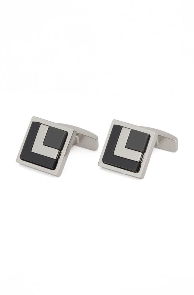 Hugo Boss Square cufflinks Mørke Blå | kcYMUZNh