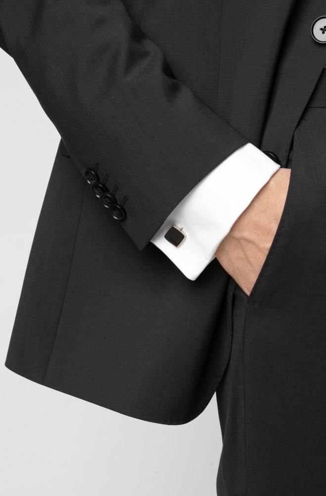 Hugo Boss Square cufflinks Svarte | WRudBJeC