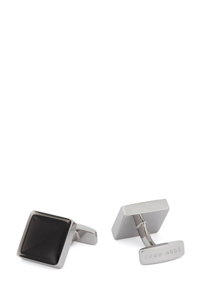 Hugo Boss Square cufflinks Svarte | g53G1YaM