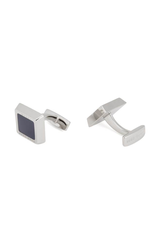 Hugo Boss Square logo-engraved cufflinks Mørke Blå | YAMM4stM