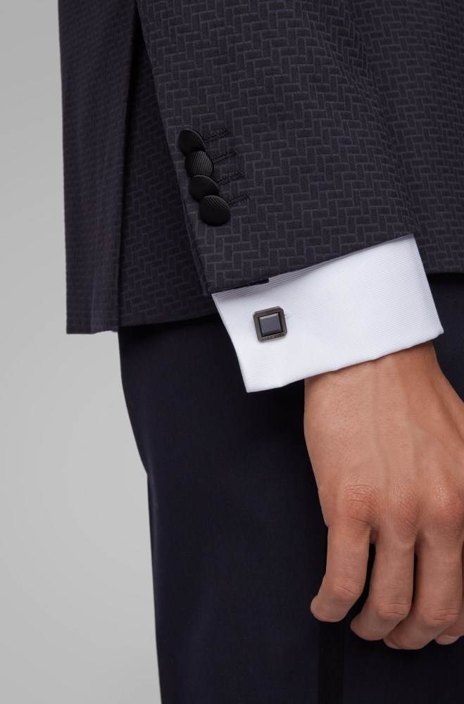 Hugo Boss Squared cufflinks Mørke Blå | EgrW2GAL