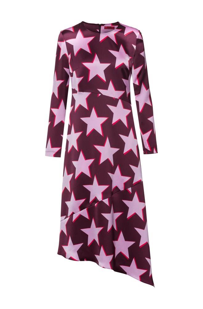 Hugo Boss Star-print midi dress Patterned | 0TGENqr0