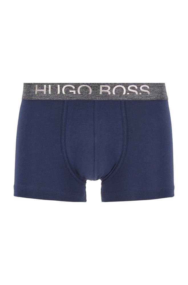 Hugo Boss Straight-cut jersey trunks Mørke Blå | JpSBF5SA