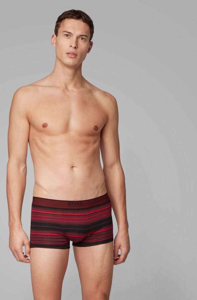 Hugo Boss Straight-cut trunks Mørke Rød | zK2xt5iN