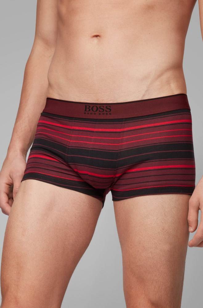 Hugo Boss Straight-cut trunks Mørke Rød | zK2xt5iN