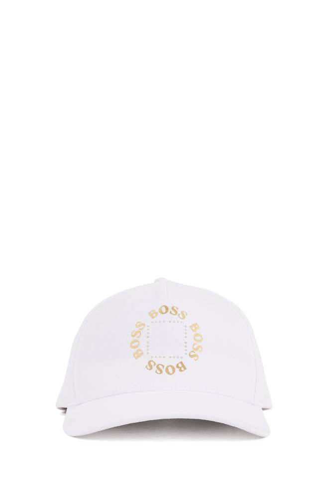 Hugo Boss Stretch-canvas cap Hvite | PlemyjYe