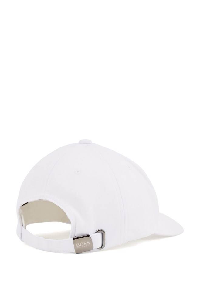 Hugo Boss Stretch-canvas cap Hvite | PlemyjYe