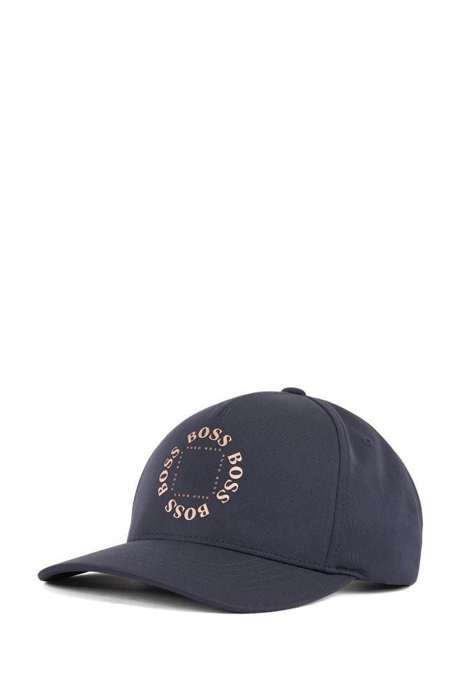 Hugo Boss Stretch-canvas cap Mørke Blå | sjMFCsMd