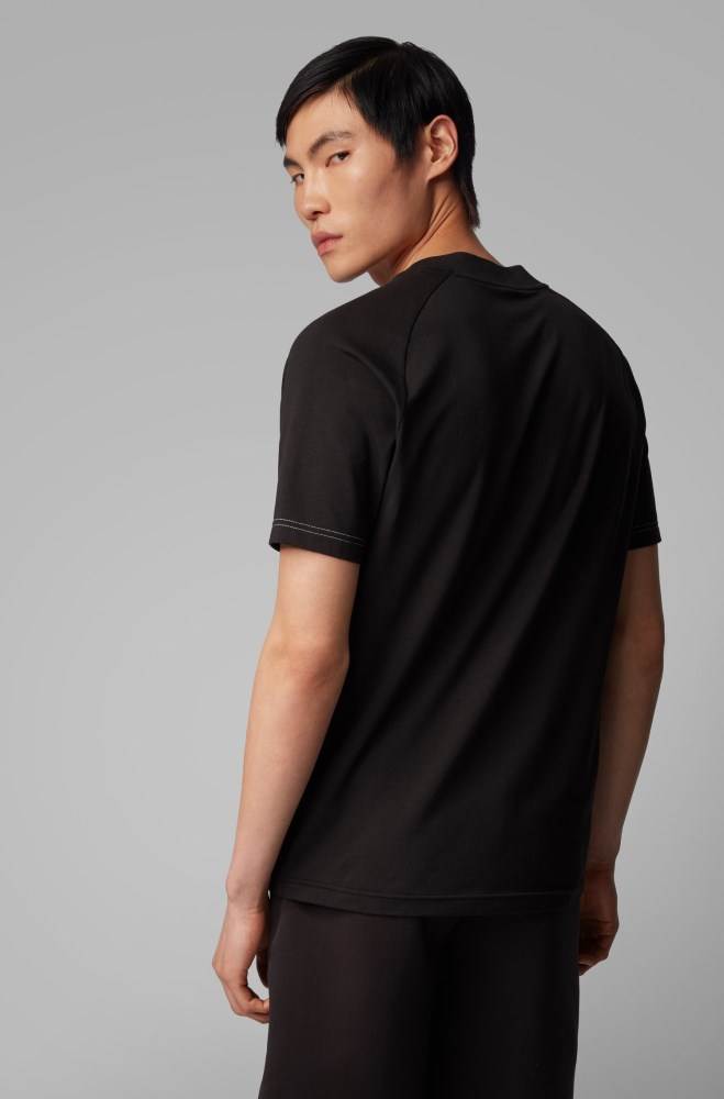 Hugo Boss Stretch-cotton T-shirt Svarte | CcxGsEn1