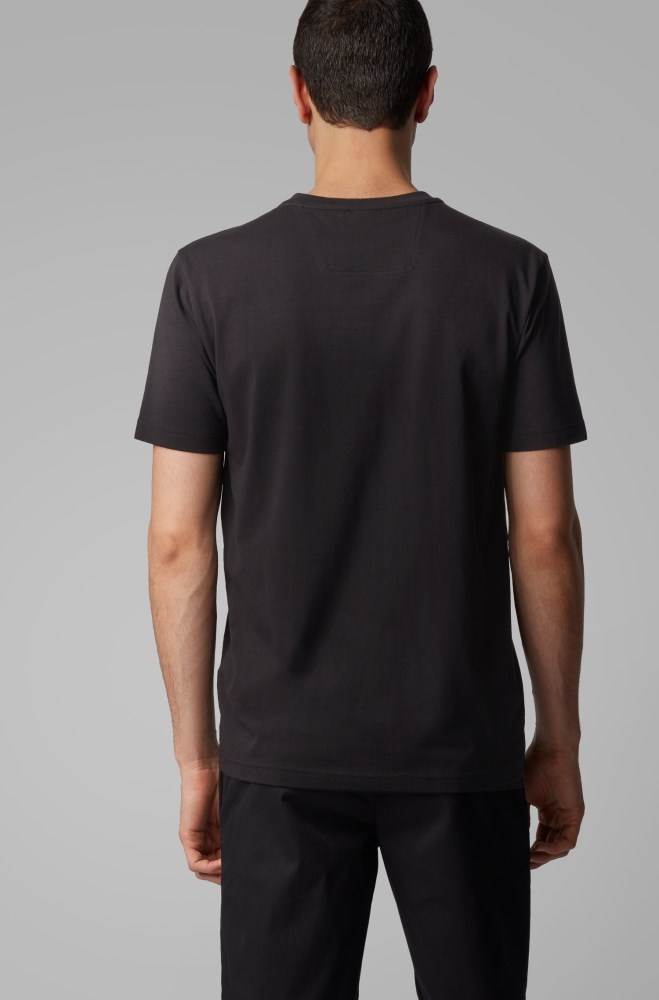 Hugo Boss Stretch-cotton T-shirt Svarte | PgJwWWiw