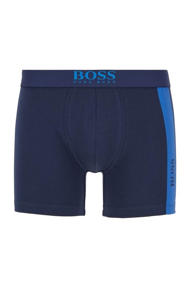 Hugo Boss Stretch-cotton boxer briefs Mørke Blå | GIfHYe18