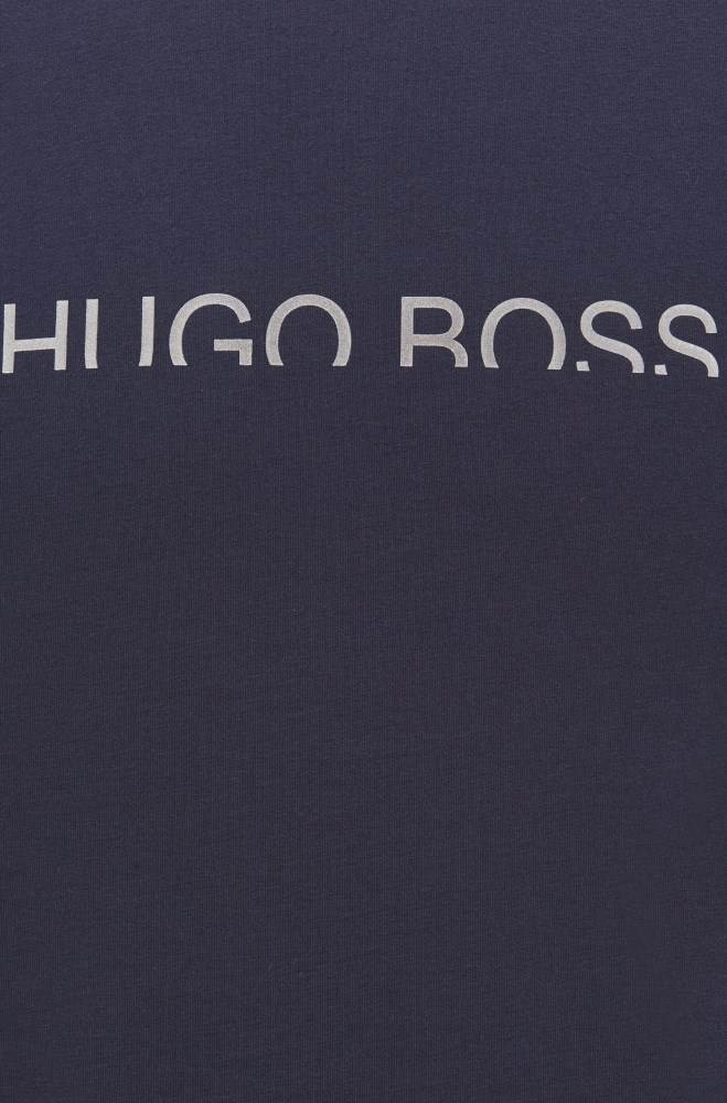 Hugo Boss Stretch-cotton pyjama T-shirt Mørke Blå | aZisNnv9