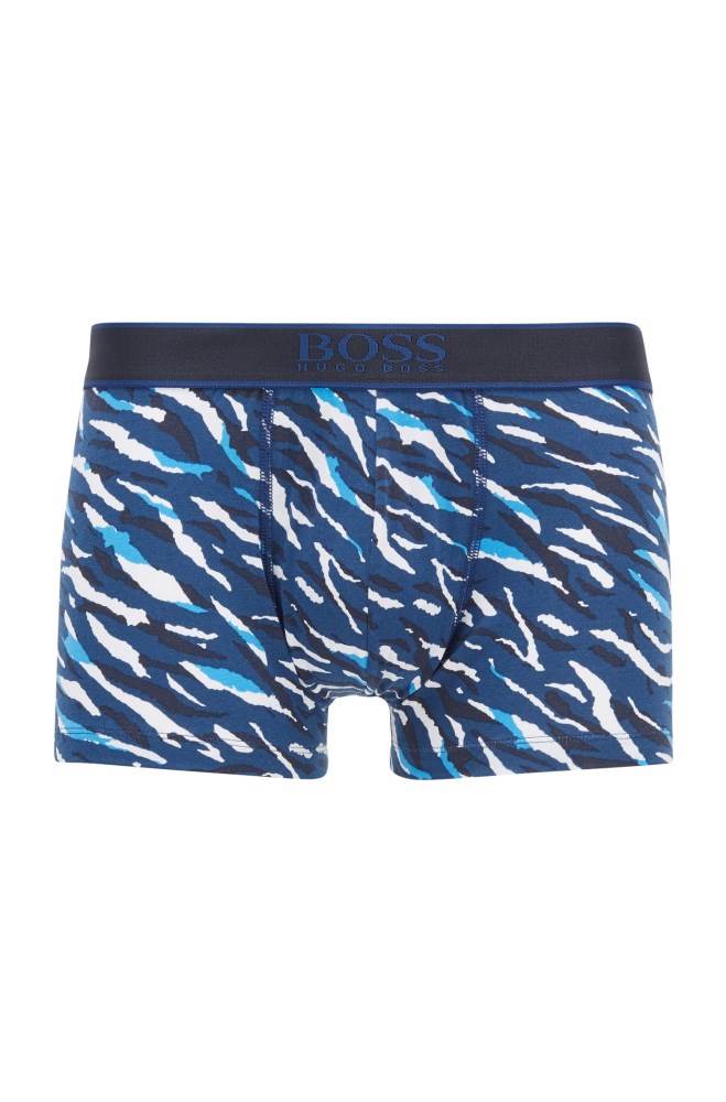 Hugo Boss Stretch-cotton trunks Blå | XTAPbmlO