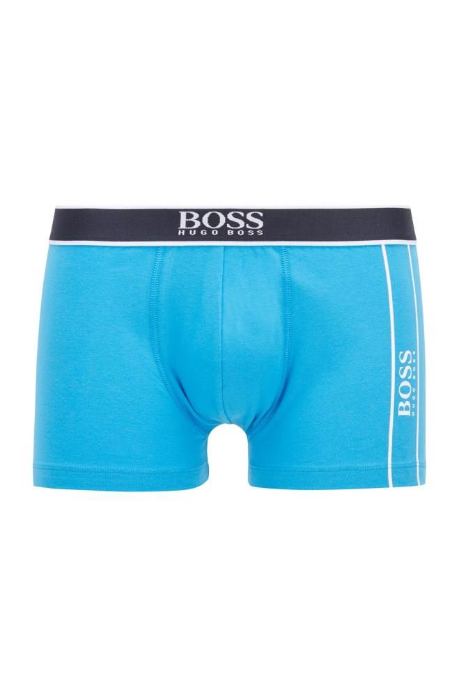 Hugo Boss Stretch-cotton trunks Blå | qzkmO5iY