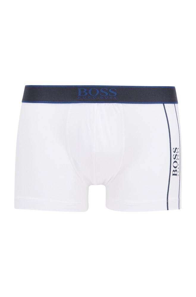 Hugo Boss Stretch-cotton trunks Hvite | HcSl69Wa