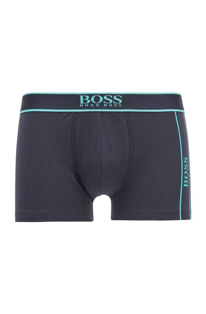 Hugo Boss Stretch-cotton trunks Mørke Blå | EYpnEgOI