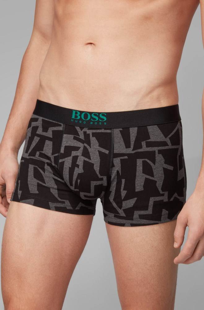 Hugo Boss Stretch-cotton trunks Mørke Grå | t5dxQqXJ