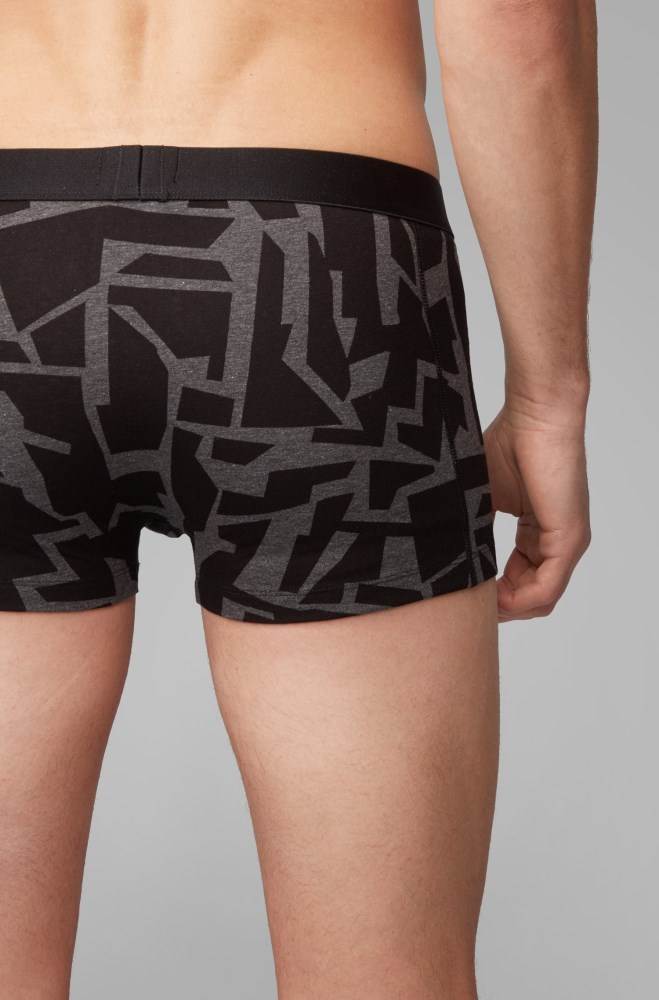 Hugo Boss Stretch-cotton trunks Mørke Grå | t5dxQqXJ