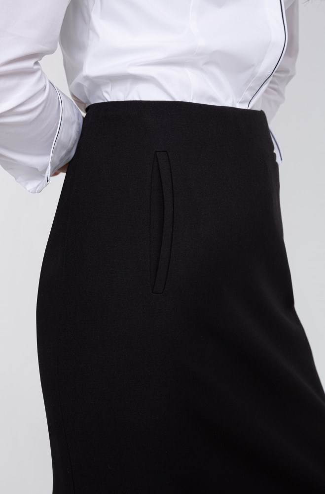 Hugo Boss Stretch-fabric pencil skirt Svarte | 6LTs2sY7