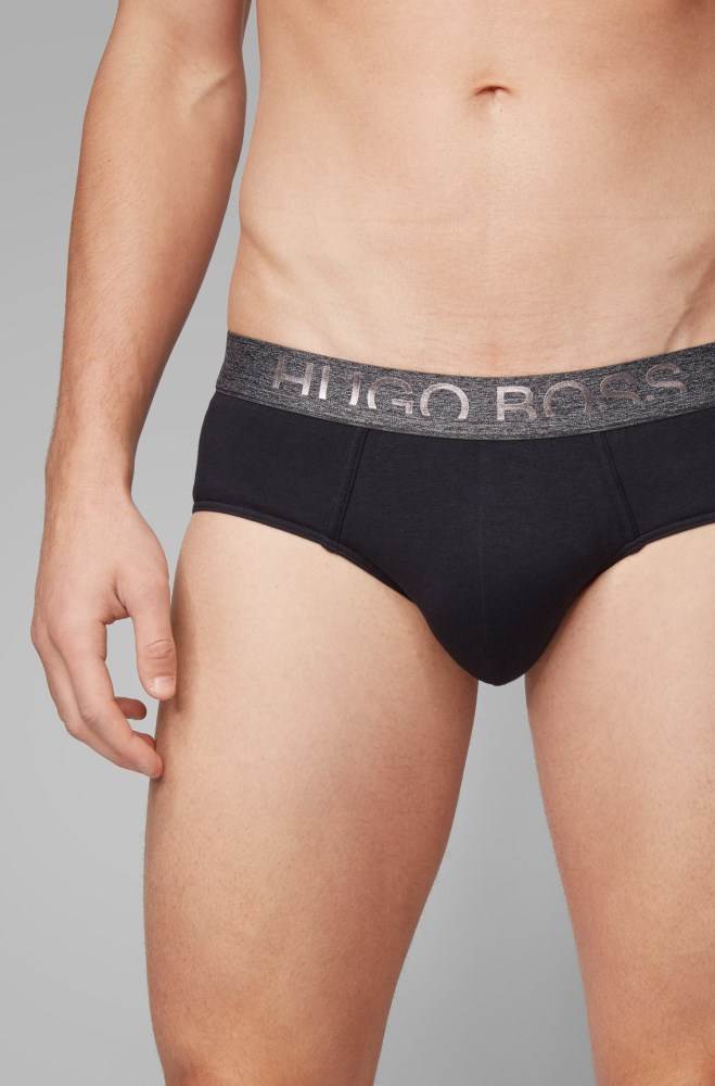 Hugo Boss Stretch-jersey briefs Svarte | kiGjR8ts