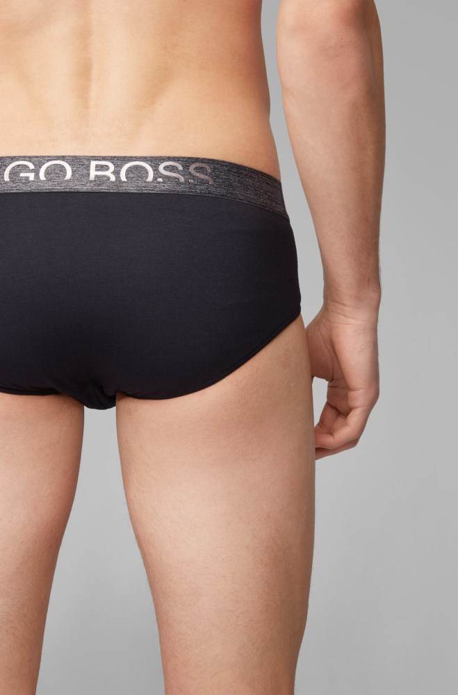 Hugo Boss Stretch-jersey briefs Svarte | kiGjR8ts