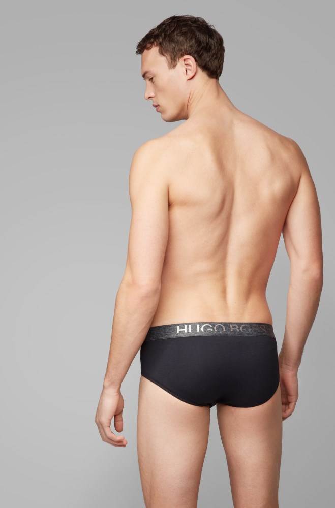 Hugo Boss Stretch-jersey briefs Svarte | kiGjR8ts